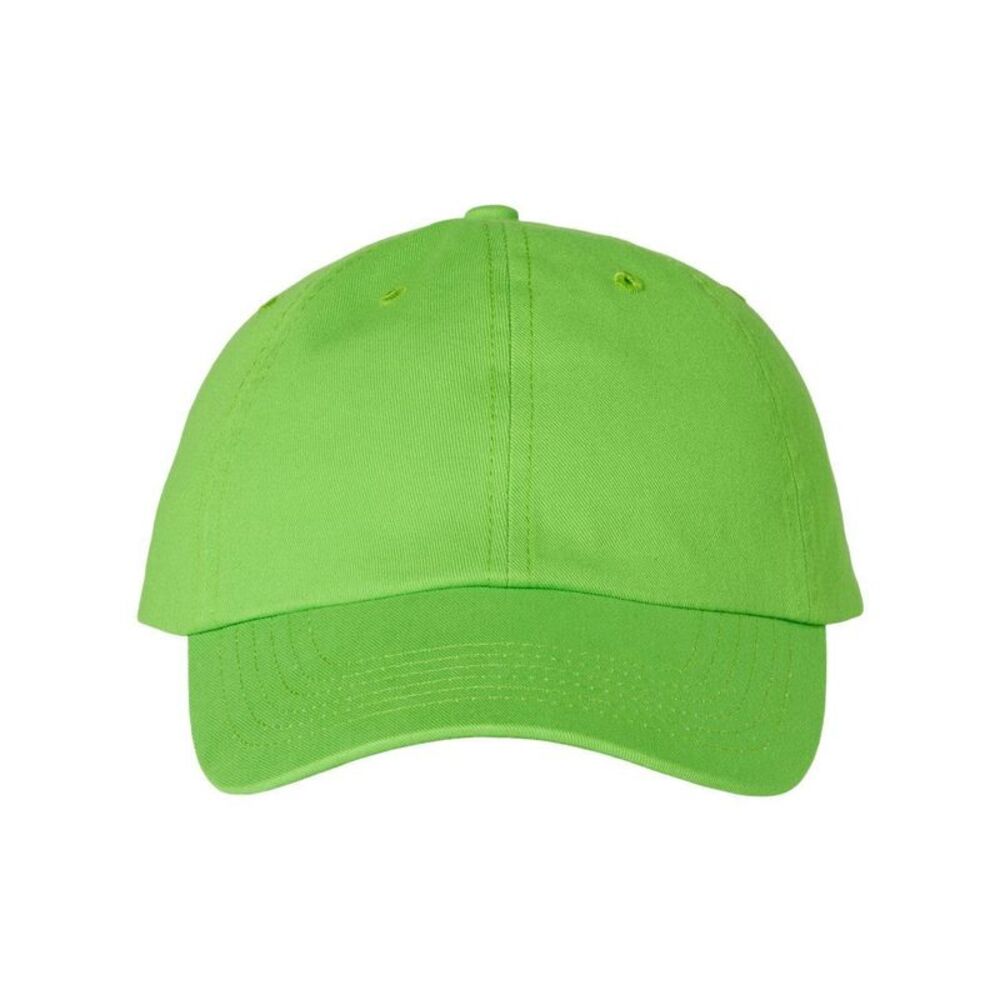 Valucap Adult Bio-Washed Classic Dads Cap / Neon Green